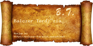 Balczer Terézia névjegykártya