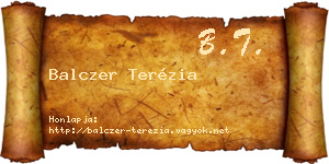 Balczer Terézia névjegykártya